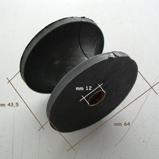 Roldana de 12 mm de eje de caucho para puntera de proa Osculati [1]