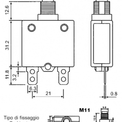 Disyuntor magnetotérmico para paneles eléctricos Osculati [7]