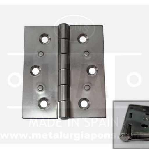 Bisagra de acero inoxidable AISI-304 de doble hoja 70 x 60 x 2,0 mm ref.146/230 Pons Lim [1]