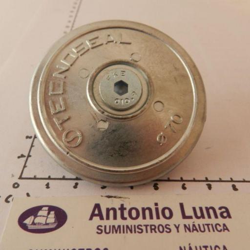 Ánodo de zinc (para timón) disco doble 70 mm Tecnoseal