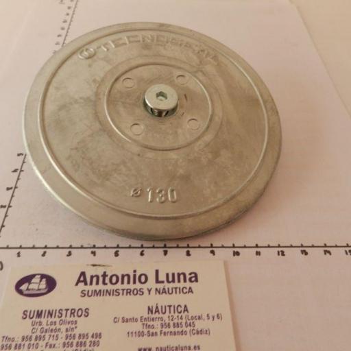 Ánodo de zinc (para timón) disco doble 130 mm Tecnoseal