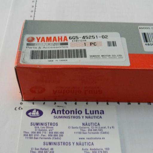 Ánodo de zinc original 6G5-45251-02 Yamaha [3]