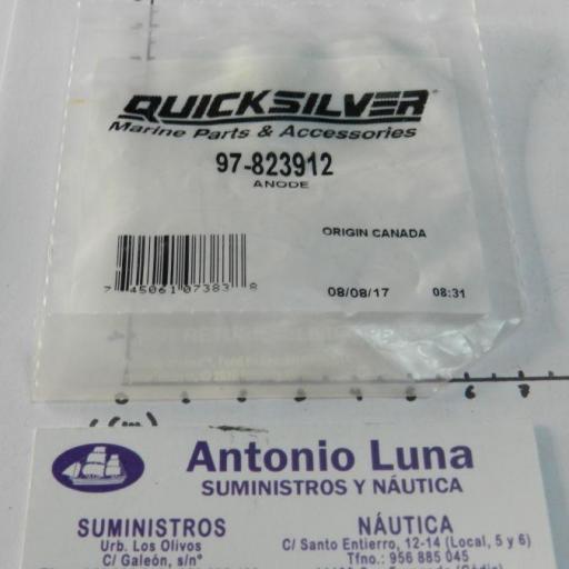 Ánodo de aluminio original Mercury 823912 Quicksilver [2]