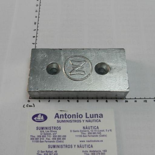 Ánodo de zinc para atornillar 0,614 kg Zineti [1]