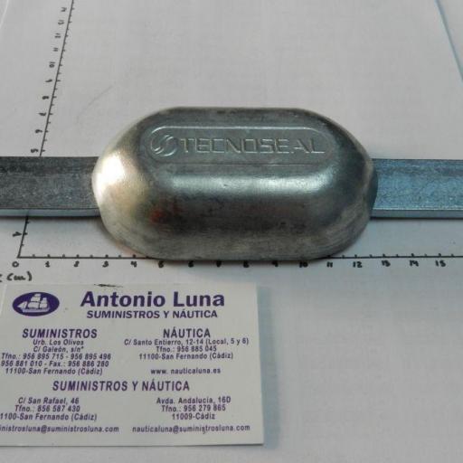 Ánodo de zinc (para casco) de 1 kg con pletina inoxidable Tecnoseal [1]