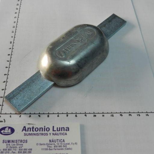 Ánodo de zinc (para casco) de 1 kg con pletina inoxidable Tecnoseal [2]