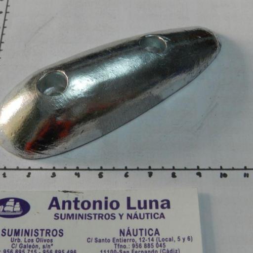 Ánodo de zinc (para flaps) oval de 117 mm x 43 mm Tecnoseal [2]