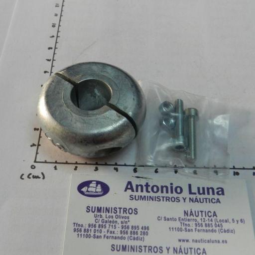 Ánodo de zinc para eje collar plano 19 mm Tecnoseal [0]