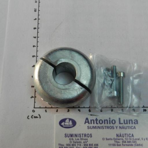 Ánodo de zinc para eje collar plano 19 mm Tecnoseal [1]