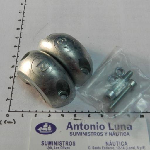 Ánodo de zinc para eje collar plano 19 mm Tecnoseal [2]