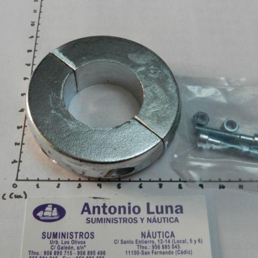 Ánodo de zinc para eje collar plano 40 mm Tecnoseal [0]