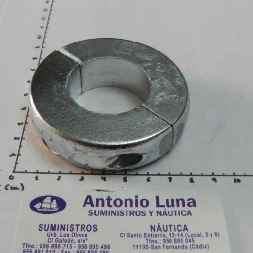 Ánodo de zinc para eje collar plano 40 mm Tecnoseal [1]