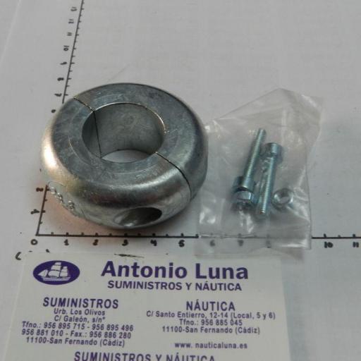 Ánodo de zinc para eje collar plano 1 1/8" (28,6 mm) Tecnoseal