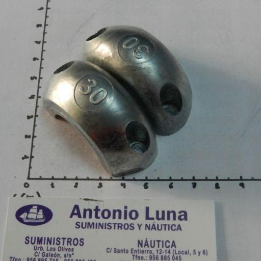 Ánodo de zinc para eje collar plano 30 mm Tecnoseal [2]