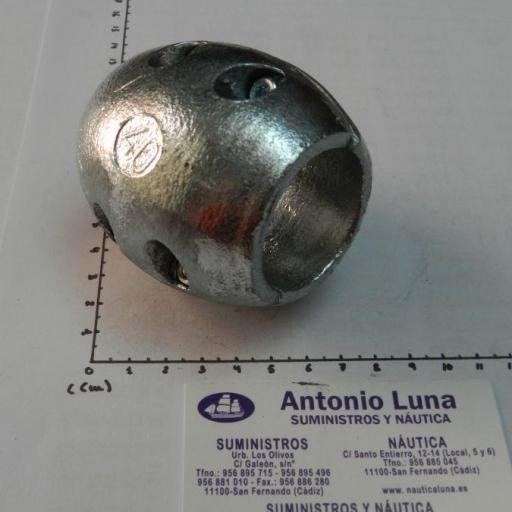 Ánodo de zinc collarín de eje de 40 mm Tecnoseal