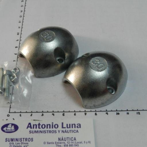 Ánodo de zinc collarín de eje de 30 mm Tecnoseal [1]