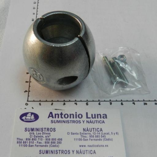 Ánodo de zinc collarín de eje de 30 mm Tecnoseal [2]