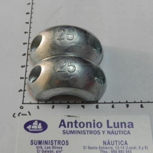 Ánodo de zinc para eje collar plano 25 mm Tecnoseal [2]