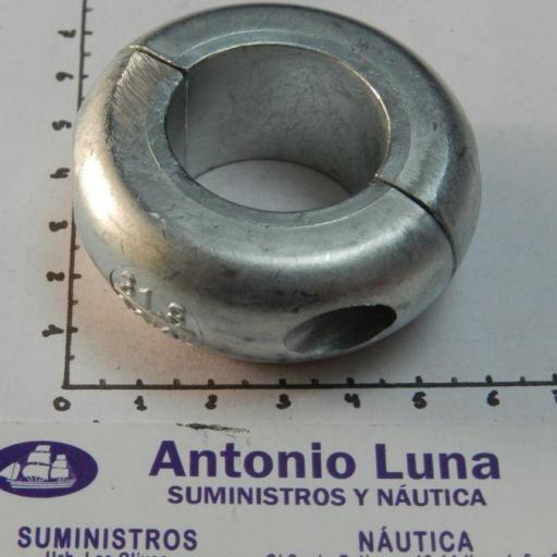 Ánodo de zinc para eje collar plano 1 1/4" (31,75 mm) Tecnoseal