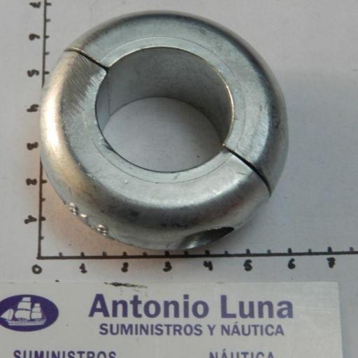 Ánodo de zinc para eje collar plano 1 1/4" (31,75 mm) Tecnoseal [1]