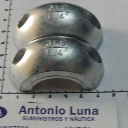 Ánodo de zinc para eje collar plano 1 1/4" (31,75 mm) Tecnoseal [2]