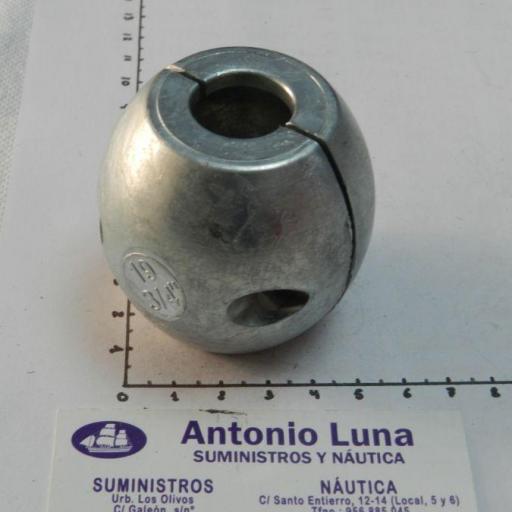 Ánodo de zinc collarín de eje de 19 mm Tecnoseal [1]