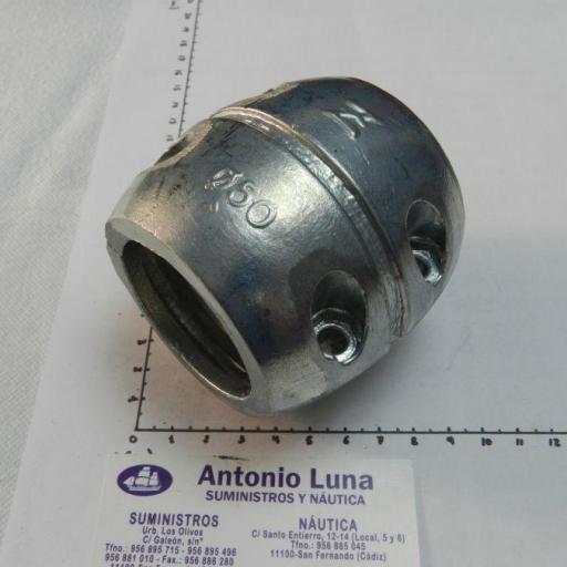 Ánodo de zinc collarín de eje de 50 mm Zineti [0]
