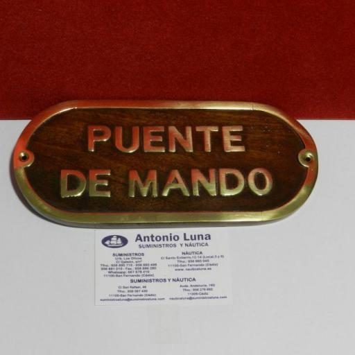 Placa decorativa "PUENTE DE MANDO" [1]