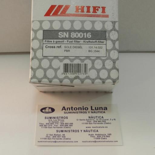Filtro de gasoil (equivalente Sole Mini 48) SN 80016 Hifi-Filter