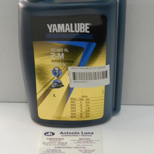 Aceite para motor 2T Yamalube (TC-W3) (1 litro) Yamaha