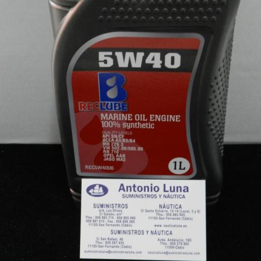 Aceite de motor sintético 5W-40 de 1 litro RecLube [1]