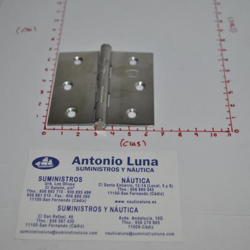 Bisagra desmontable de acero inoxidable-304 satinado (tipo libro) de 63 x 63 x 1,5 mm mod.134/177 Pons Lim