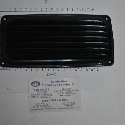 Rejilla de ventilación rectangular de 200 x 100 x 8 mm negra Nuova Rade [2]