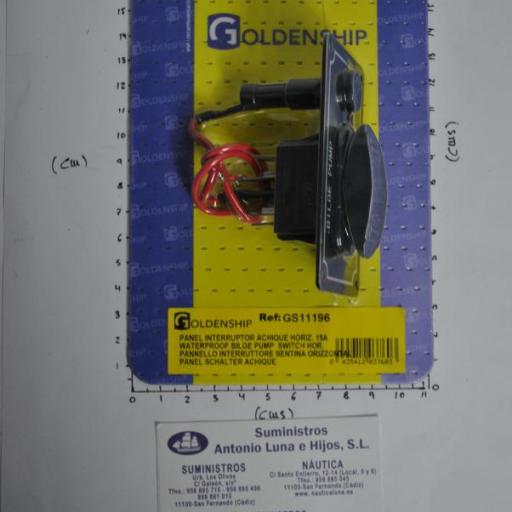 Panel horizontal para interruptor de bomba de achique 15A Goldenship [2]