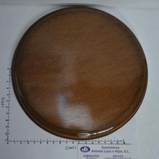 Peana redonda de madera barnizada de 22 cm de diámetro [2]