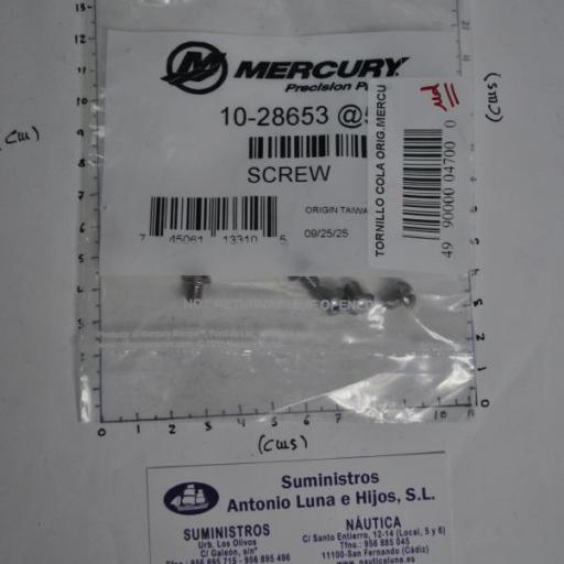Tornillo de ventilación de la caja de engranajes 10-28653 original Quicksilver/Mercury [7]