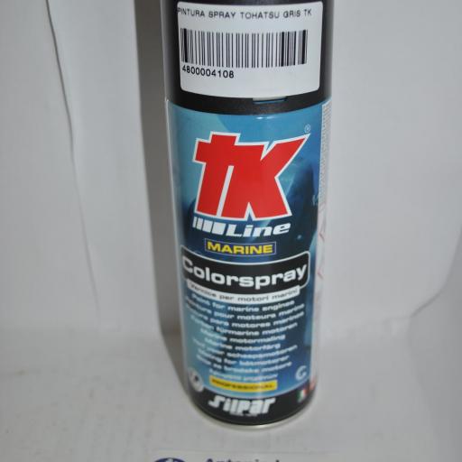 Pintura(spray)motor Tohatsu gris metal 400ml Silpar TK [1]