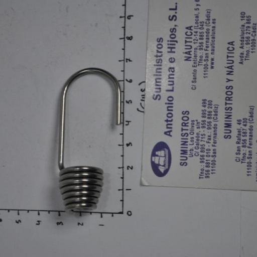 Gancho de acero inoxidable AISI-316 para cabo elástico [1]
