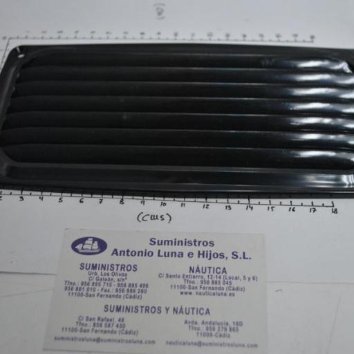 Rejilla de ventilación rectangular de 200 x 100 x 8 mm negra Nuova Rade [3]