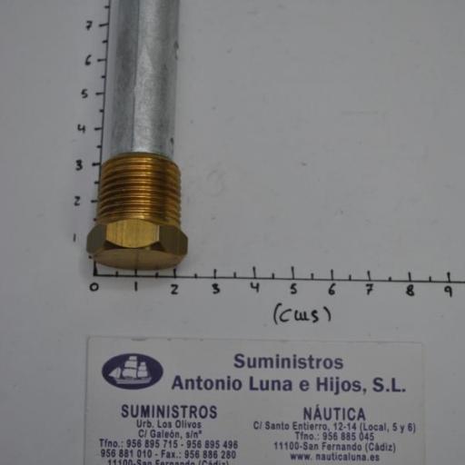 Kit de ánodo de zinc + tapón de latón (equivalente 119574-18790 Yanmar) Tecnoseal [1]