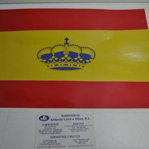 Bandera adhesiva de España con Corona [1]