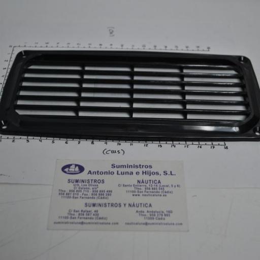 Rejilla de ventilación rectangular de 200 x 100 x 8 mm negra Nuova Rade