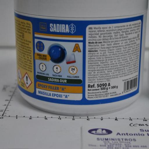 Kit de masilla epoxi SADIRADUR 500ml + 500ml Sadira [4]