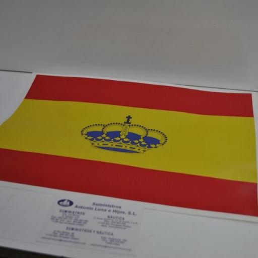Bandera adhesiva de España con Corona [2]