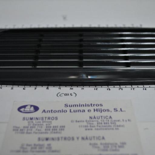 Rejilla de ventilación rectangular de 200 x 100 x 8 mm negra Nuova Rade [4]