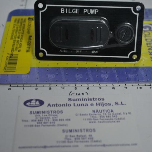 Panel horizontal para interruptor de bomba de achique 15A Goldenship [1]