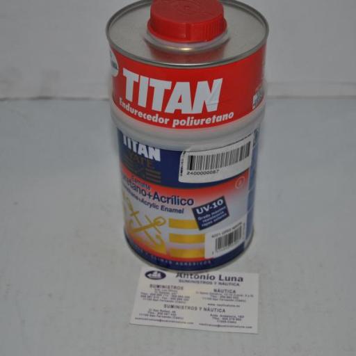 Esmalte poliuretano+acrílico gris naval 750ml Titan Yate