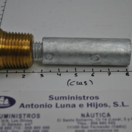 Kit de ánodo de zinc + tapón de latón (equivalente 119574-18790 Yanmar) Tecnoseal [3]