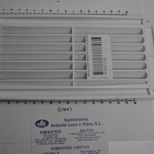 Rejilla de ventilación rectangular Top Line de plástico blanca de 206 x 106 mm Nuova Rade [4]