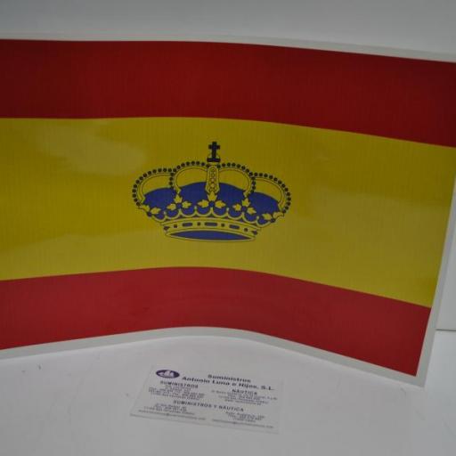 Bandera adhesiva de España con Corona [3]